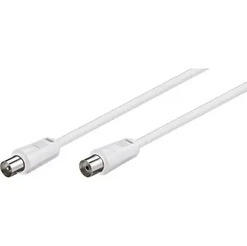 Anténní kabel MicroConnect koaxiální kabel M-F 75 Ohm 5m bílá (COAX050W)