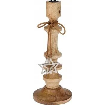 Svícen Dřevěný svícen Home Styling Collection 30 cm