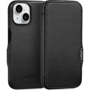 Pouzdro na mobilní telefon Flipový Pouzdro moVear pro Apple iPhone 15, černý