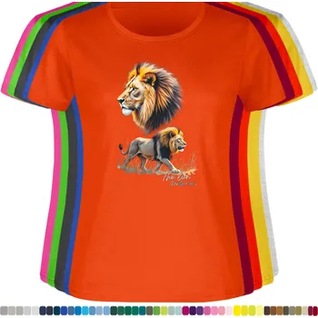 Dámské tričko damske-levne-bavlnene-tricko-digitalni-potisk-selmy-lvi Barva: Orange - pomerančová, velikost: S
