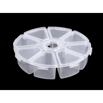Úložný box Plastový box / zásobník Ø10 cm Varianta: 1 transparent, Balení: 1 ks