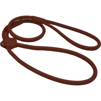 Vodítko pro psa Bafpet Předváděcí vodítko z šité kulaté kůže 140cm/5mm hnědá