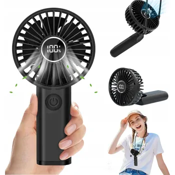 Domácí ventilátor Mini ventilátor do ruky, černý