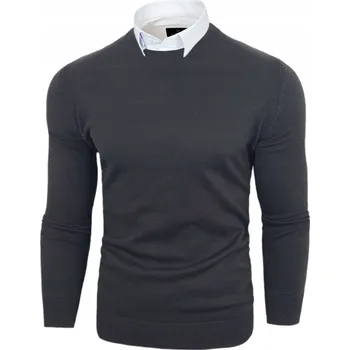 Pánský svetr Pánský svetr, klasický elegantní, pohodlný, Bavlna černý, vel. XXL