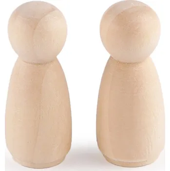 Vánoční dekorace Dřevěná figurka k dotvoření 19x45 mm Varianta: přírodní sv., Balení: 10 ks