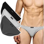 Pánské slipy Atlantic 3BMP-230 MINI s nízkým pasem bavlna mix 3 ks - XL