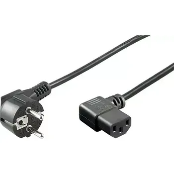 Napájecí kabel MicroConnect Síťový napájecí kabel Schuko 90° úhel - C13 90° úhel 1.8m černá (PE010518)