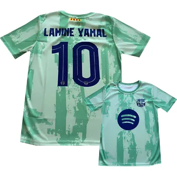 Fotbalový dres Barcelona YAMAL zelený Velikost: 122 cm (5-6 roky)