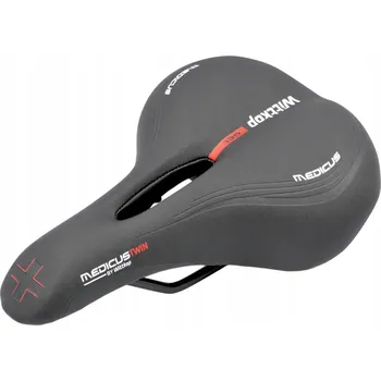 Sedlo na kolo Dámské gelové sedlo na kolo Wittkop Medicus Twin 2.0 černé, 250x180 mm