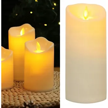 Svíčka LED vložka do svíčky/lampy s efektem plamene 17,5x7,5 cm, svíčka na baterie 3x AAA hřbitovní svíčka