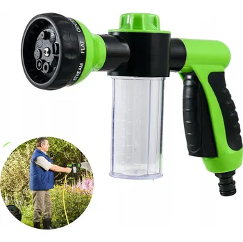 Zavlažovač POSTŘIKOVACÍ PISTOLE NA ZAHRADNÍ HADICI 8 REŽIMŮ PRO MYTÍ AUT
