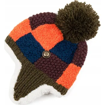 Dámské spodní prádlo Ušanka Měkká Šachovnice - khaki | pletená cz13432