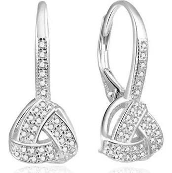 Náušnice Beneto Moderní stříbrné náušnice s čirými zirkony AGUC1764