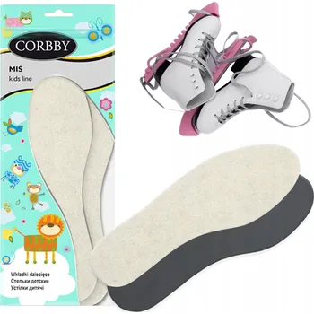 Vložka do bot Dětské zimní vložky do bot z OVČÍ VLNY CORBBY velikost 22-35