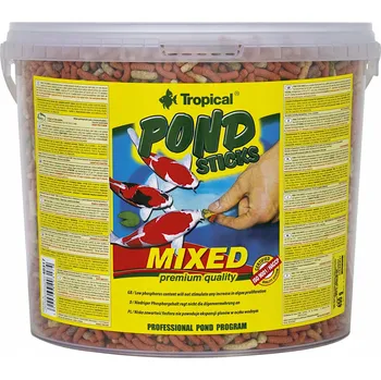 Krmivo pro rybičky Vícesložkové krmivo pro jezírkové ryby Tropical Pond Sticks Mixed 5 l