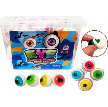 Bonbon Želé Bonbony Oči HALLOWEEN Oční Bulvy HALLOWEEN Želé Bonbony Očka XXL 40ks x 18g / 720g