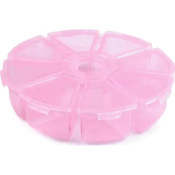 Úložný box Plastový box / zásobník Ø10 cm Varianta: 2 růžová sv., Balení: 1 ks