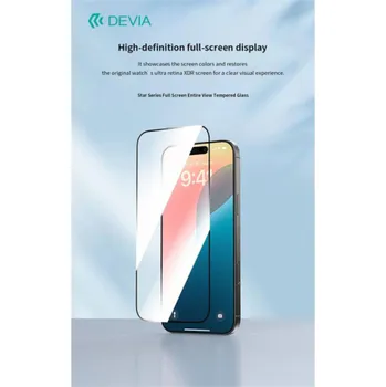 Deví ochranné sklo Star Series pro iPhone 16/15 - Black Frame