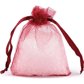 Dárková taška Dárkový pytlík 7x9 cm organza Varianta: 5 bordó, Balení: 100 ks