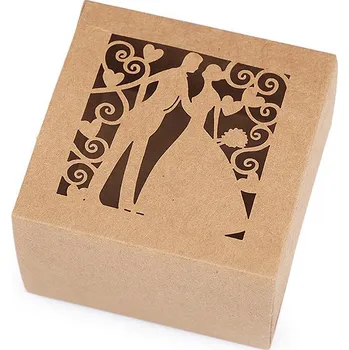 Svatební dekorace Papírová krabička Varianta: 3 natural, Balení: 10 ks