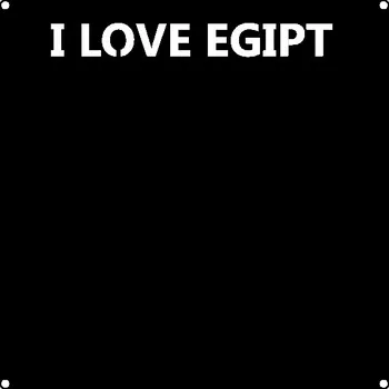 Obraz Čtvercová kovová deska pro TURISTICKÉ MAGNETY Nápis MILUJI EGYPT 30cm