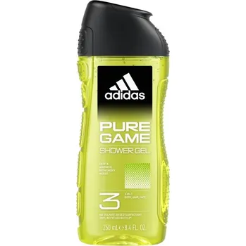 Sprchový gel Adidas Pure Game 3v1 sprchový gel na tělo, vlasy a pleť pro muže 250 ml