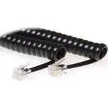 MicroConnect Modulární kabel spirálový RJ10 (M) - RJ10 (M) 4m černá (MPK10400)