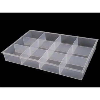 Úložný box Plastový box / zásobník / organizér 23x34,5x4,5 cm Varianta: transparent, Balení: 1 ks
