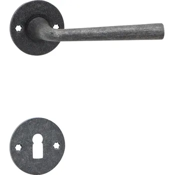 Dveřní kování Kované kování Cobra Burg-R Provedení: otvor pro obyčejný klíč BB