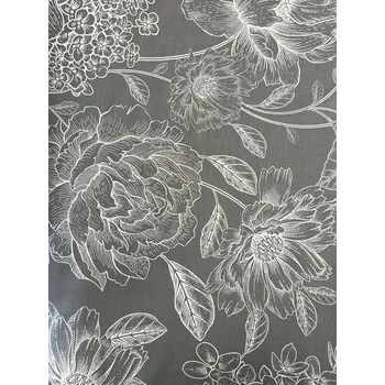 Povlečení Bavlněné Povlečení 160x200 šedé s květinami Home & You home&you 100% bavlna