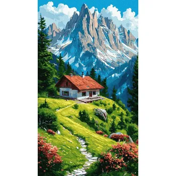 Obraz Malování podle čísel iPicasso Zelený mír 40x70 cm na rámu