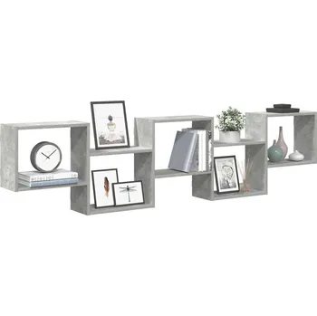 police vidaXL Nástěnná police 5 přihrádek kompozitní dřevo [859995] Barva: Betonová šedá