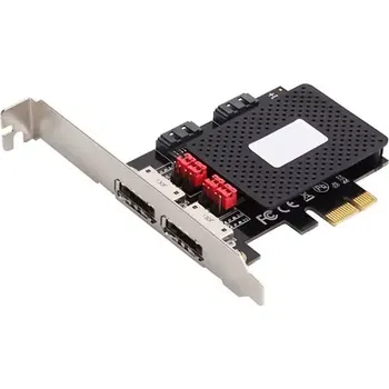 MicroConnect PCIe SATA III rozšiřujicí karta ASM1061 (MC-SATA3-T4)