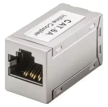 Síťový kabel MicroConnect Modular adapter CAT6a RJ45 F/F stříbrná (MPK140)