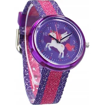 Hodinky Dětské hodinky PRET Kids Time Unicorn fialové