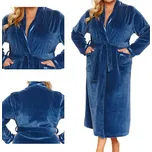 Doctor Nap dámský župan ke kolenům bez kapuce tmavě modrý, velikost XXL