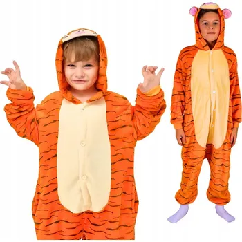 Karnevalový kostým Pyžamo Overal Kigurumi Kostým Tygr - Velikost 115-125 cm