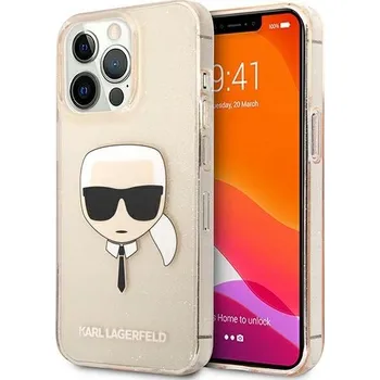 Pouzdro na mobilní telefon Zadní Kryt Karl Lagerfeld pro Apple iPhone 13 Pro zlatý