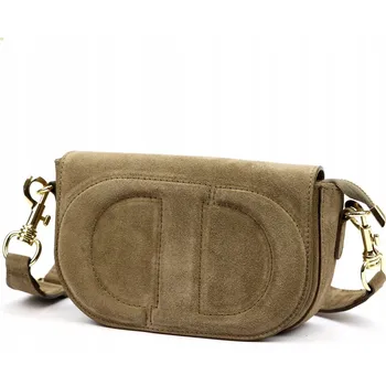 Kabelka Vera Pelle kabelka, typ kabelka přes rameno, z pravé semišové kůže, béžová