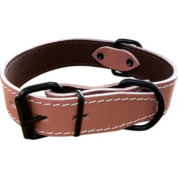 Obojek pro psa Bafpet Obojek HERRY černé kování 60cm/35mm růžová