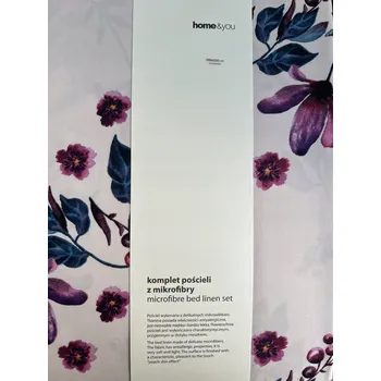 Povlečení Povlečení z mikrovlákna 200x220 růžové s květinami Home & You Bluma home&you