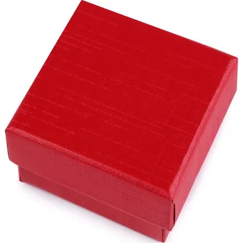 Dárková taška Krabička na šperky 5,5x5,5 cm Varianta: 3 červená, Balení: 12 ks