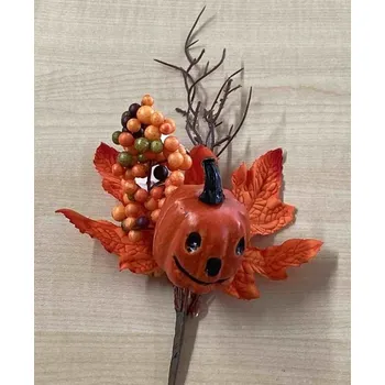 dekorace VĚTEV JAVOR s DÝNÍ a JEŘABINOU, 30x14cm, závich, plast