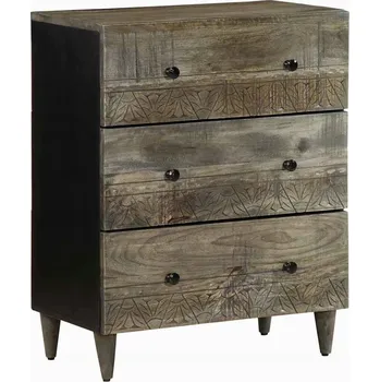 Komoda Komoda světle šedá 60x33,5x75 cm Masivní mangové dřevo