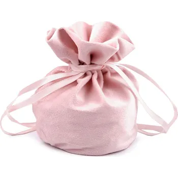 Dárkový pytlík měšec 14x16 cm sametový Varianta: 2 pudrová, Balení: 10 ks