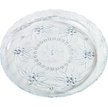 podnos d28cm KRYSTAL, brus, transp.plast