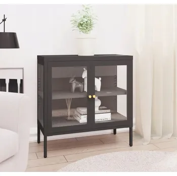 Knihovna Vitrína antracit matná 70 x 70 x 35 cm VidaXL