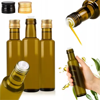 Obraz 5x LÁHVE S NÁLEVKOU NA OLEJ, VÍNO, CIDR, ZÁTKA NEKAPAJÍCÍ DORICA 250ml