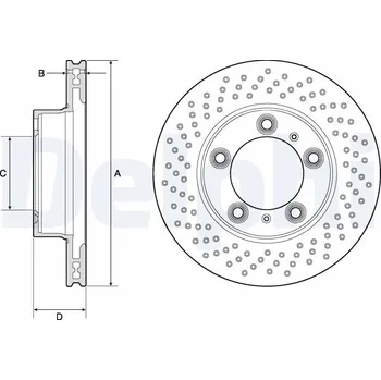 Zavěšení kol PŘEDNÍ KOTOUČE KOTOUČE DELPHI BG4769C