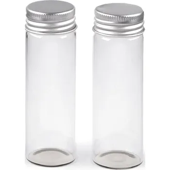 Láhev Skleněná lahvička se šroubovacím víčkem 30x90 mm Varianta: transparent, Balení: 9 ks